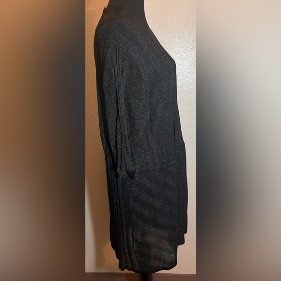 Catherine’s Black Metallic Open Jacket-size 2X (22/24) - Picture 2 of 8